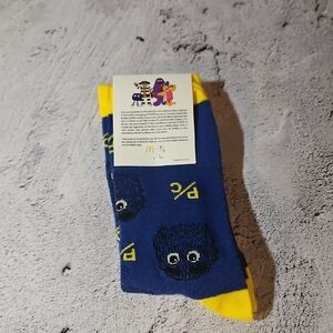 🌟3/$25🌟 2024 McDonald’s Canada Exclusive Fry Guys Socks Blue Yellow Brand NEW